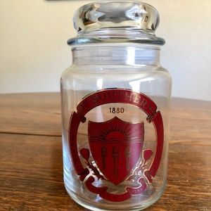 Vintage large USC seal glass jar w/lid